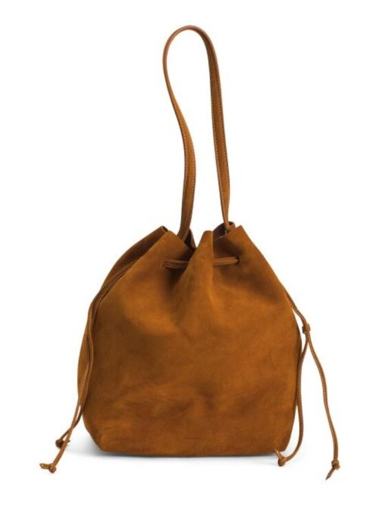 Mansur Gavriel Handbags - MANSUR GAVRIEL Made In Italy Suede Drawstring Cabas Bucket Bag